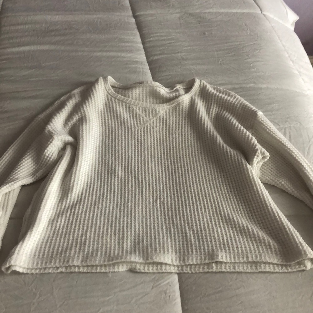thin white sweater